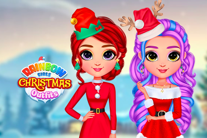 Rainbow Girls Christmas Outfits